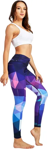 Vista 2 de COOLOMG Pantalones de yoga para mujer, mallas capri para correr, leggings de tiro bajo, entrenamiento, gimnasio con bolsillos ocultos