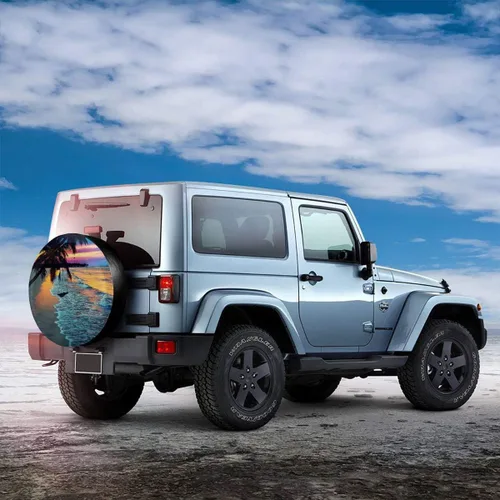 Vista 3 de Coco Beach Sunset - Funda de repuesto para hamaca impermeable con rayos UV, para remolque, RV, SUV de 14 pulgadas