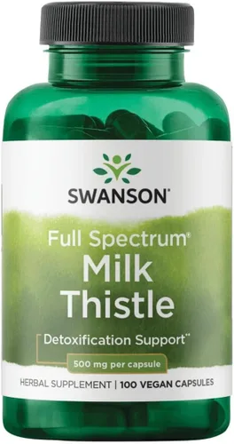 Vista 7 de Swanson Suplemento de salud hepática de cardo mariano de espectro completo para adultos que buscan desintoxicación natural y apoyo antioxidante, 500