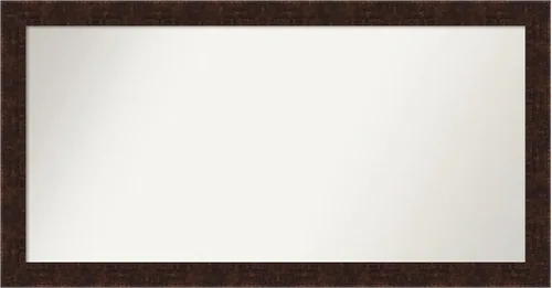 Vista 243 de Amanti Art Espejo de baño de bronce para sobre fregadero, 24 x 24 pulgadas, espejo de tocador cuadrado estrecho de bronce Manhattan, marco de madera