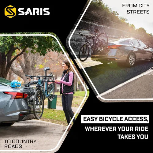 Vista 7 de Saris Guardian - Portabicicletas para maletero – Portabicicletas sin enganche para coche, sedán, hatchback, SUV, camioneta, montaje plegable