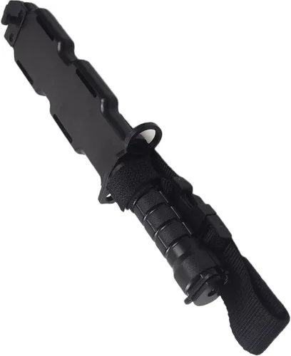 Vista 8 de Cuchillo bayoneta Toonol de plástico para entrenamiento táctico con vaina 1 pieza M9-negro