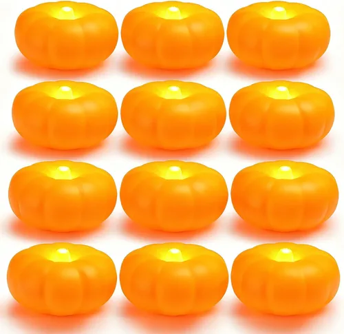Vista 10 de Paquete de 12 velas LED flotantes sin llama de 5,8 cm, vela flotante activada por agua y operada por batería con más de 180 horas de duración