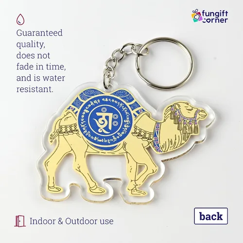 Vista 4 de Llaveros Feng Shui con amuleto de camello de flujo de efectivo, símbolo de Feng Shui para riqueza y suerte empresarial, regalo de Feng Shui