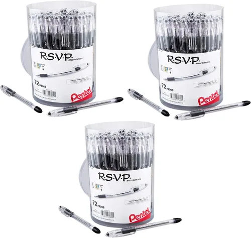 Vista 13 de Pentel - Bolígrafo RSVP, Negro