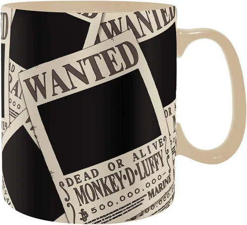 Vista 4 de ABYSTYLE Taza One Piece Wanted Heat Change de 16 onzas líquidas Anime Manga Drinkware Home & Kitchen Merch Gift (ABYPCK203_US)