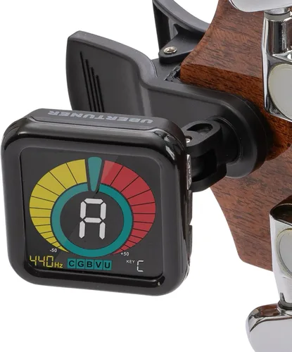 Vista 6 de KLIQ UberTuner, afinador profesional de clip para guitarra, bajo, ukelele, violín, mandolina, banjo y todos los instrumentos, afinación cromática