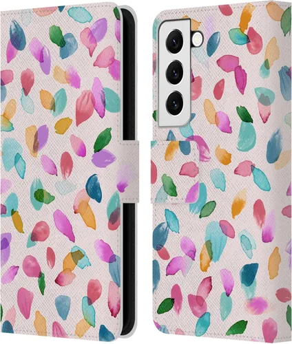 Vista 319 de Head Case Designs Officially Licensed Ninola Ditsy Flowers Yellow Nature Bold Leather Wallet Case Compatible with Samsung Galaxy A07 4G