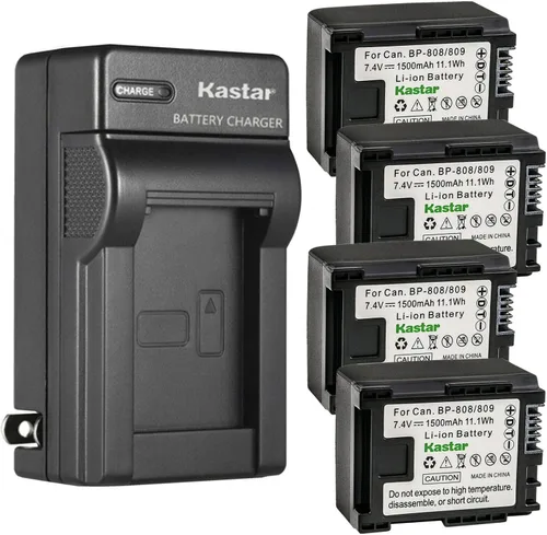 Vista 7 de Kastar - Cargador de batería de pared para Canon VIXIA HF M300 HFM300, VIXIA HF M301 HFM301, VIXIA HF M306 HFM306, VIXIA HF M40 HFM40, VIXIA HF M41