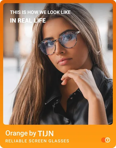 Vista 2 de TIJN Gafas de bloqueo de luz azul para hombres y mujeres, gafas de montura redonda gruesa vintage