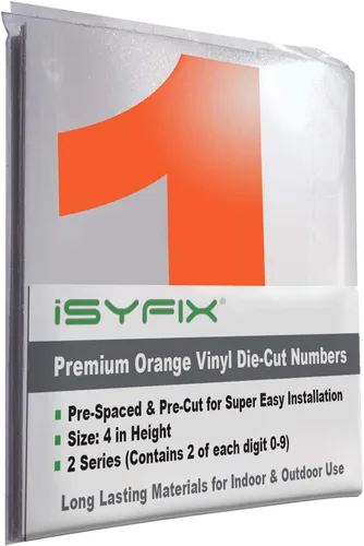 Vista 79 de iSYFIX Calcomanías de Números de Vinilo Verde Manzana – 1.5 Pulgadas Autoadhesivas (2 Juegos) – Calcomanía Premium Troquelada y Pre-espaciada