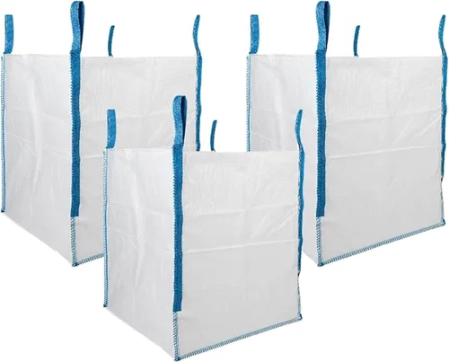 Vista 10 de DURASACK Bolsas de basura para contratistas resistentes para obras en masa de 200 galones, color blanco, tejidas de polipropileno para demolición