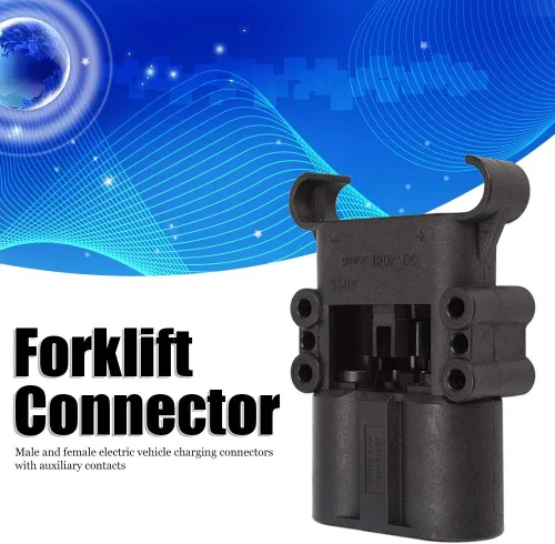 Vista 3 de Conector de batería de carretilla elevadora, conectores de cable de conexión rápida 320A DC 150V Conector de carretilla elevadora Conector macho