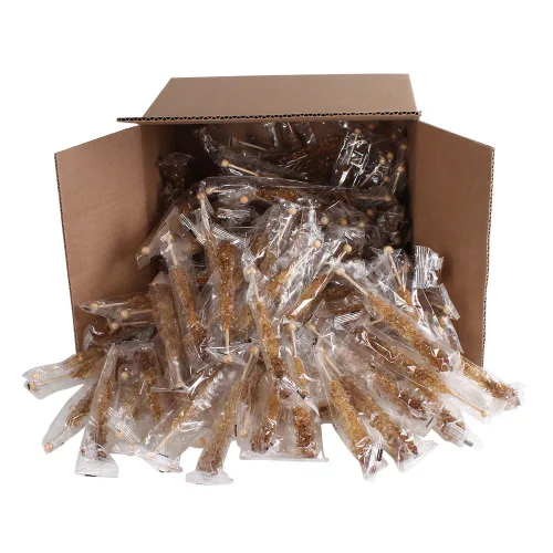 Vista 81 de Palitos de caramelo de roca extragrandes: 12 paletas de cereza rosa – envueltas individualmente – Palitos de caramelo de roca de cristal