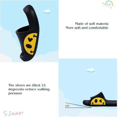 Vista 5 de Pantuflas para hombre, mujer, niñas y niños, de etilvinilacetato, antideslizantes, para interiores y exteriores, pantuflas con caras sonrientes