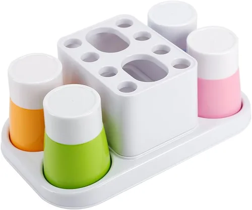 Vista 5 de Eslite Soporte para cepillos de dientes y soporte organizador grande para baño