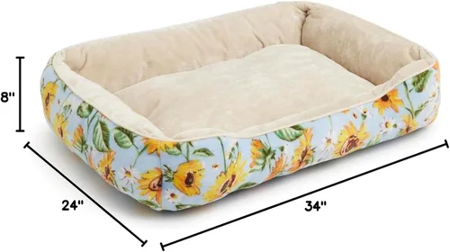 Vista 6 de Vera Bradley Cama de felpa para mascotas para mujer, Cielo de girasol