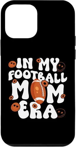 Vista 12 de Funda para iPhone 14 Groovy In My Football Mom Era Funny Football Mama Boys Girls