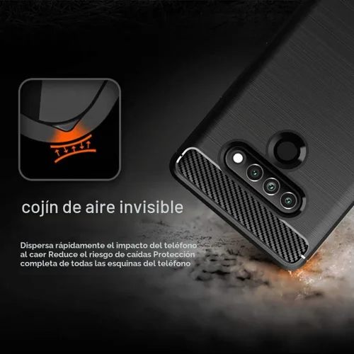 Vista 5 de Osophter Para LG Stylo 6 Funda Protectora Absorción de Golpes Flexible TPU Caucho Teléfono Celular Cubierta para LG Stylo 6 (negro)