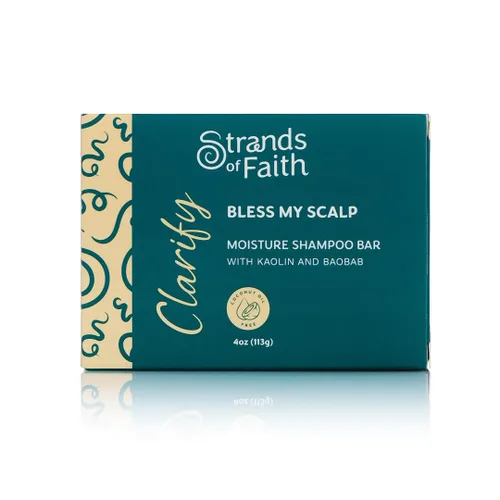 Vista 6 de Strands of Faith Clarify - Barra de champú hidratante que no se pela, infundida con ingredientes naturales, da a tus hebras la limpieza profunda