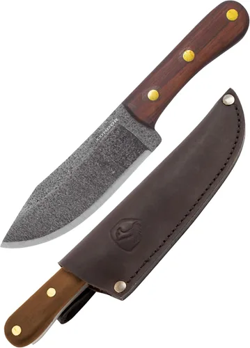 Vista 9 de Condor Tool & Knife - Cuchillo grande Huron Bushcraft - Hoja de acero de alto carbono 1095 - Construcción de espiga completa - Mango ergonómico