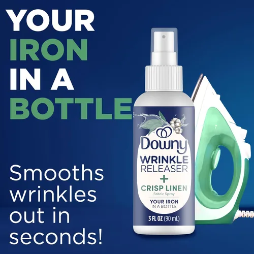 Vista 2 de Downy Spray Quita Arrugas Tamaño de Viaje, Fórmula Todo en Uno, Elimina Arrugas, Estática y Olores, Aroma Fresco y Ligero, 3 Onzas Líquidas, Paquete