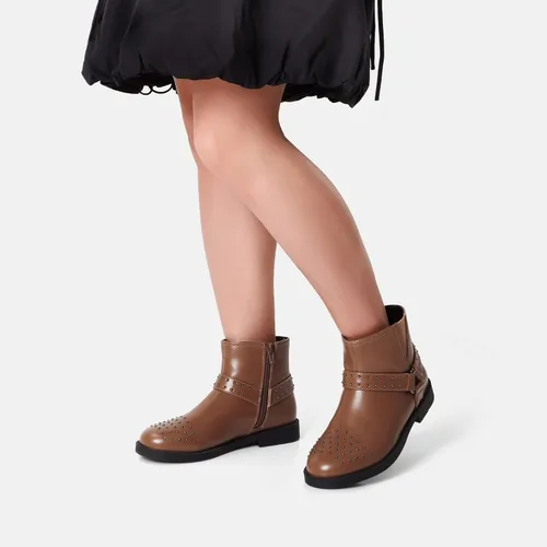 Vista 6 de DREAM PAIRS Botas de tobillo para niñas pequeñas y grandes