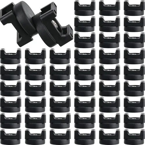 Vista 13 de Yookeer 10 clips magnéticos para cable de montaje con cremallera, color negro, 0.866 in Clips de cable multiusos para cableado eléctrico, base