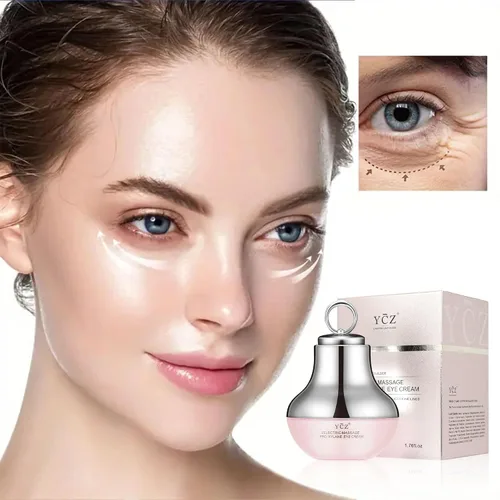 Vista 8 de Crema de masaje eléctrica Ycz para círculos oscuros, reafirmante y suavizante de líneas finas, refrescante para ojos cansados con suave vibración