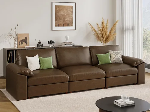 Vista 60 de EASE MOOSE Sofá modular seccional, sofá en forma de U para sala de estar Beige