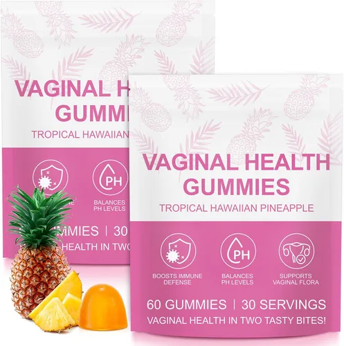 Vista 9 de 60 unidades de probióticos vaginales vitales fuente femenina, equilibrio de pH para mujeres, gomitas de equilibrio femenino, suplemento de salud