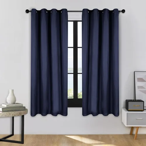 Vista 40 de BNM - Paneles de cortinas opacas para oscurecer la habitación, cortinas para cocina, dormitorio, oficina, ventanas de sala de estar, detalles