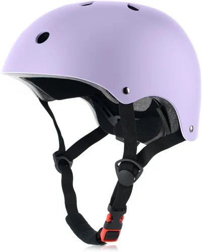 Vista 10 de Casco de bicicleta para niños, ajustable y para múltiples deportes, desde niños pequeños hasta jóvenes, 3 tallas Negro