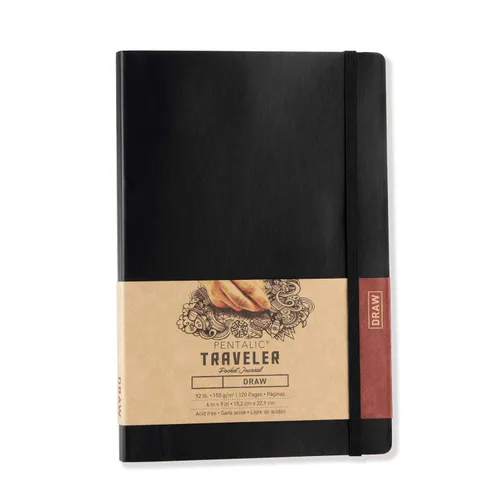 Vista 2 de Cuaderno de bocetos Travelers Dot Grid Pentalic Art, libre de ácidos