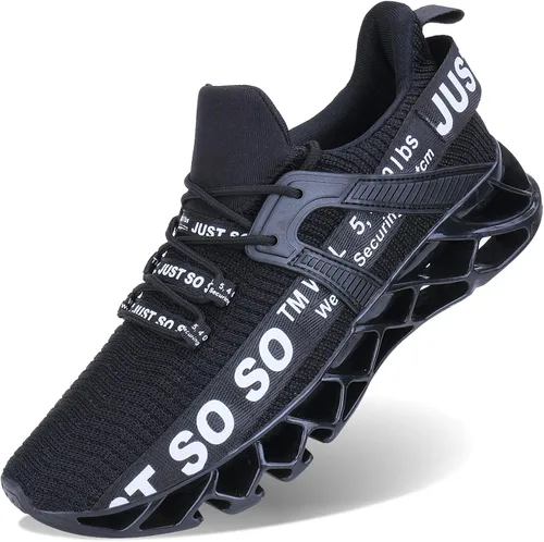 Vista 2 de UMYOGO Zapatos deportivos para hombre, para caminar, correr, tenis de moda, 1White