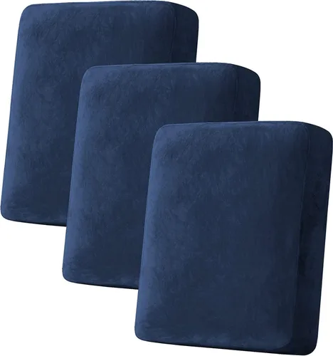 Vista 8 de ADPON Funda de cojín elástica de terciopelo para sofá, funda de cojín de felpa para silla, sofá biplaza o sofá, protector de muebles, cojín de Gris