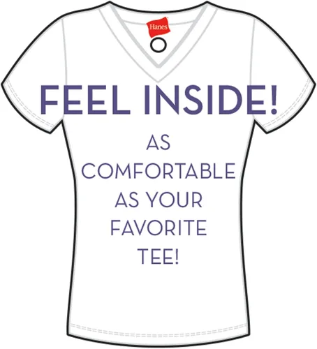 Vista 4 de Hanes Brasier de camiseta sin varillas para mujer, sin varillas, convertible