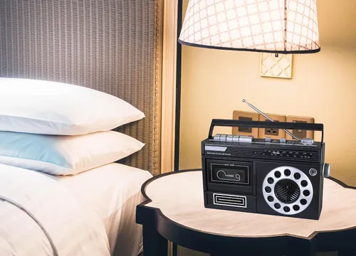 Vista 5 de HANNLOMAX HX-601K Grabadora portátil de casete de radio AM/FM con Bluetooth, grabaciones desde micrófono o radio incorporado, conector para Negro