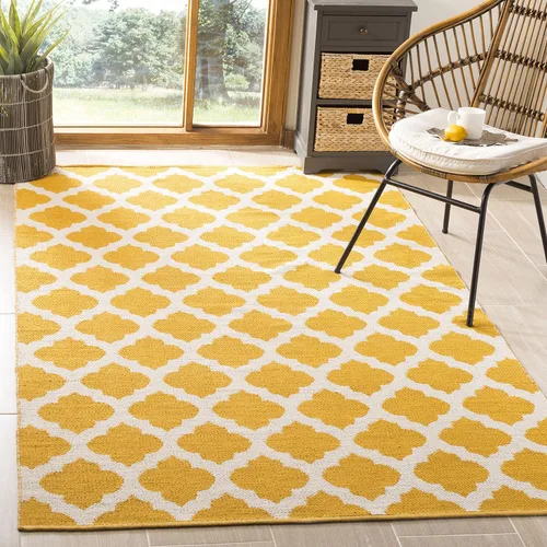 Vista 8 de SAFAVIEH Montauk Collection - Alfombra decorativa, 2 pies 6 pulgadas x 4 pies, color negro y marfil, hecho a mano, de algodón enrejado, ideal