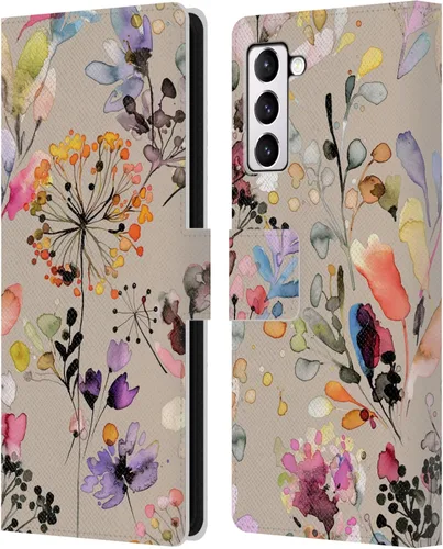 Vista 241 de Head Case Designs Officially Licensed Ninola Beige Wild Grasses Leather Wallet Case Compatible with Samsung Galaxy A07 4G
