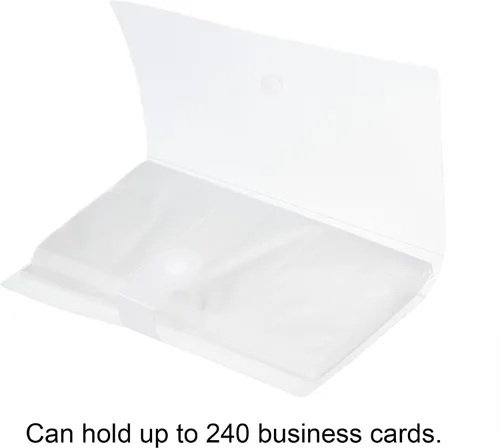 Vista 3 de PATIKIL Soporte para tarjetas de visita, 1 paquete de plástico portátil para tarjetas, libro organizador de tarjetas de nombre para mujeres