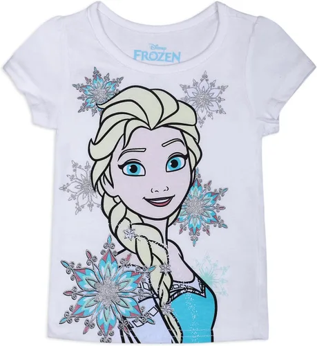 Vista 4 de Disney Frozen Girls Elsa and Anna 3 Pack T-Shirts for Toddler and Little Kids