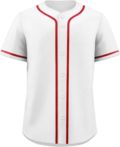 Vista 33 de KXK Camiseta de béisbol en blanco para hombre, camisas casuales con botones, manga corta, uniforme deportivo de equipo activo