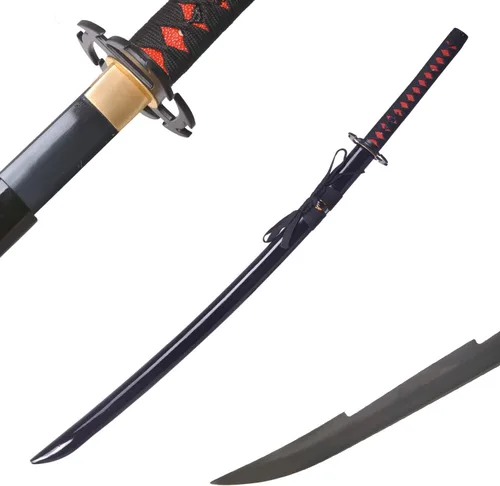 Vista 3 de SV Espada de Ichigo de acero al carbono medio 1045 hecha a mano afilada de anime 43 pulgadas
