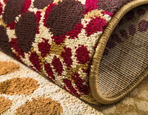 Vista 6 de Unique Loom Barista Collection - Alfombra moderna a cuadros, contemporánea, multicapas, Algodón, Beige/Negro