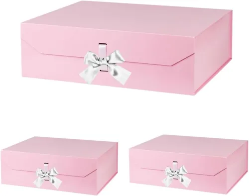 Vista 55 de GoooodGift Caja de regalo grande azul, 1 paquete de 13.5 x 11 x 5.3 pulgadas, caja de regalo de lujo para regalos con tapa de cierre magnético