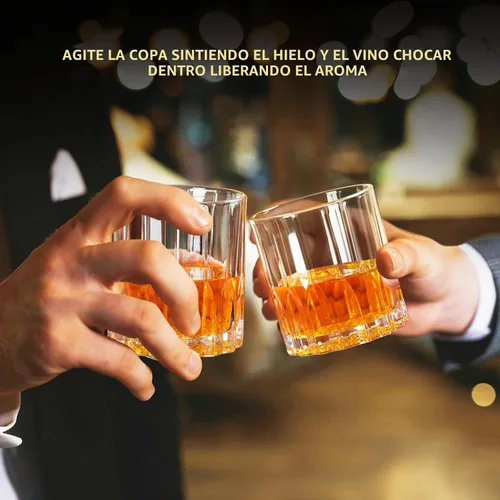 Vista 6 de Juego de 2 vasos de whisky de 11 onzas, vaso de bourbon, vasos de rocas