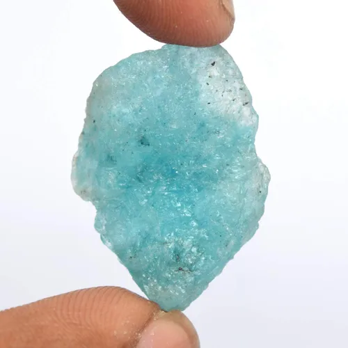 Vista 2 de GEMHUB Cristal curativo aguamarina azul cielo, 38.50 unidades, trozo de aguamarina cruda natural, piedra áspera sin cortar Schorl, Gema, Brasil
