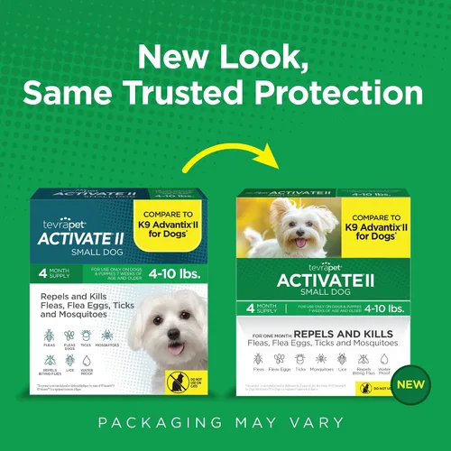 Vista 7 de TevraPet Activate II Prevención de pulgas y garrapatas para perros, 4 unidades, perros pequeños de 4 a 10 libras, gotas tópicas, tratamiento
