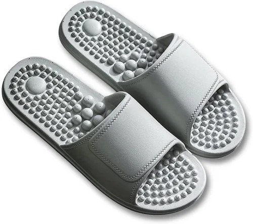 Vista 7 de Pantuflas de masaje de acupresión, sandalias de reflexología terapéutica para masaje de acupuntura de pies, sandalias de casa con soporte de arco